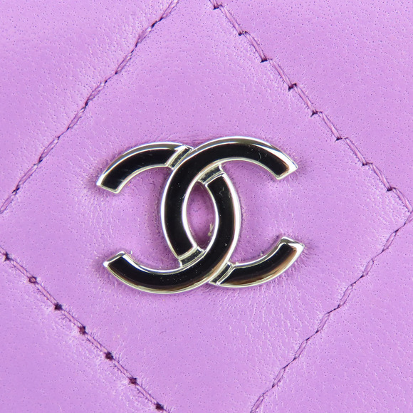 Chanel Chanel Lambskin Shoulder Bag Matrasse Purple Leather Crossbody Bag - Picture 6 of 16